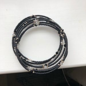 Silpada black bead bracelet